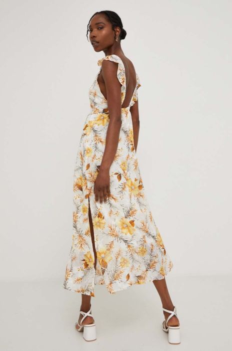 Сукня Answear Lab колір білий maxi розкльошена (3317685)