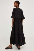 Бавовняна сукня Answear Lab колір чорний midi розкльошена (3331200)