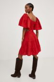 Бавовняна сукня Answear Lab колір червоний mini розкльошена (3336519)