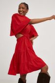 Бавовняна сукня Answear Lab колір червоний mini розкльошена (3336519)