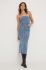 Джинсова сукня Answear Lab midi пряма колір блакитний