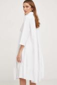Бавовняна сукня Answear Lab колір білий mini oversize (3398647)