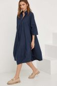Бавовняна сукня Answear Lab колір синій mini oversize (3398646)