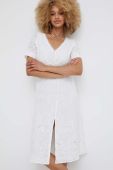 Бавовняна сукня Answear Lab колір білий mini розкльошена (3339615)