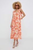 Сукня Answear Lab колір помаранчевий midi розкльошена (3339632)