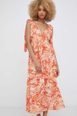 Сукня Answear Lab колір помаранчевий midi розкльошена (3339632)