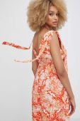Сукня Answear Lab колір помаранчевий midi розкльошена (3339632)