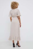 Сукня Answear Lab колір бежевий midi розкльошена (3339662)