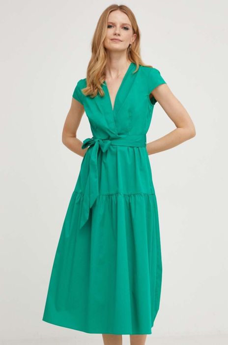 Сукня Answear Lab колір зелений midi розкльошена (3355030)