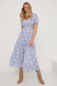 Сукня Answear Lab maxi розкльошена колір блакитний (3363983)