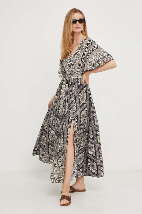 Бавовняна сукня Answear Lab колір білий maxi розкльошена (3380286)