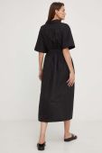Бавовняна сукня Answear Lab колір чорний midi пряма (3375703)