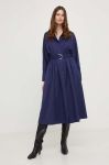 Сукня Answear Lab колір синій midi розкльошена (3417330)