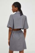 Сукня Answear Lab X Лімітована колекція NO SHAME колір сірий mini розкльошена