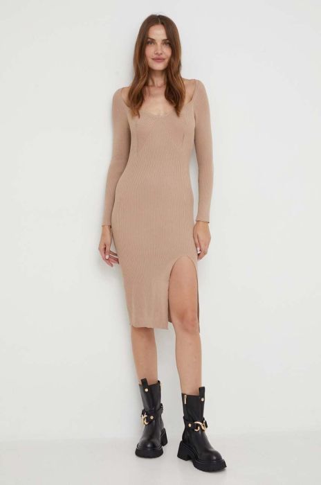 Сукня Answear Lab колір бежевий mini облягаюча (3498308)