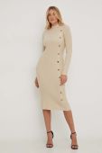Сукня Answear Lab колір бежевий midi облягаюча (3583559)