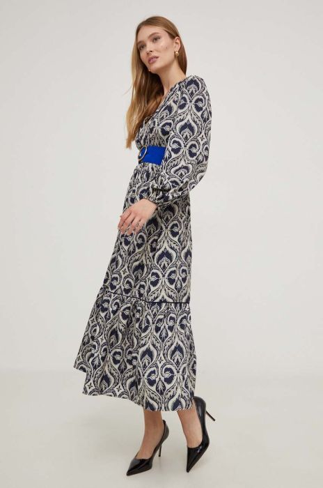 Сукня Answear Lab колір синій midi розкльошена (3589319)