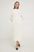 Вовняна сукня Answear Lab колір бежевий maxi пряма