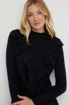 Светр Answear Lab жіночий колір чорний легкий півгольф (3589386)
