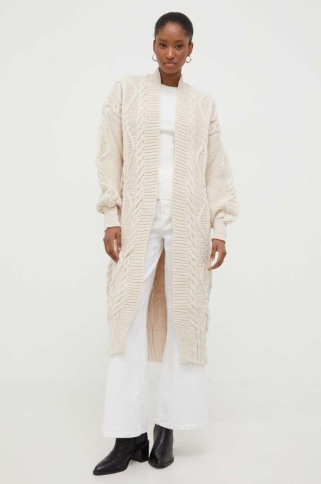 Кардиган з вовною Answear Lab колір бежевий теплий (3652217)