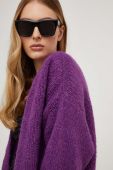 Кардиган з вовною Answear Lab колір фіолетовий теплий (3646134)