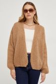 Кардиган з вовною Answear Lab колір коричневий теплий