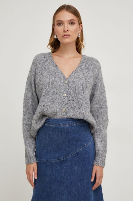 Кардиган з вовною Answear Lab колір сірий легкий (3639729)