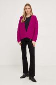 Кардиган з вовною Answear Lab колір рожевий теплий