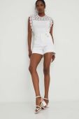 Джинсові шорти Answear Lab жіночі колір білий однотонні висока посадка (3314517)