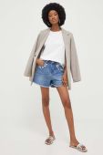 Джинсові шорти Answear Lab жіночі з аплікацією висока посадка колір блакитний (3314534)