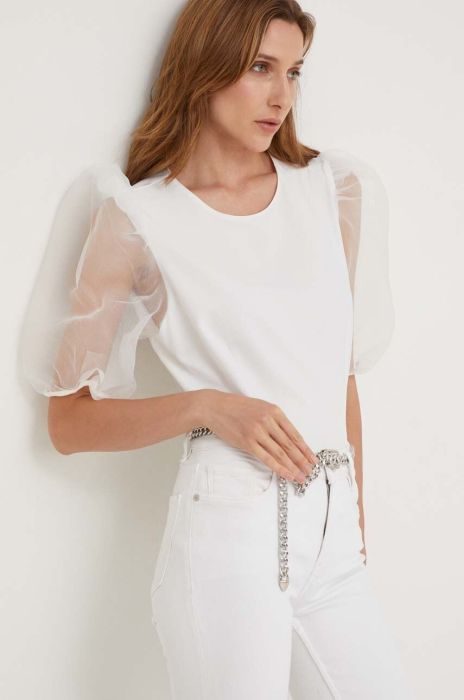 Блузка Answear Lab колір білий однотонна (3380326)