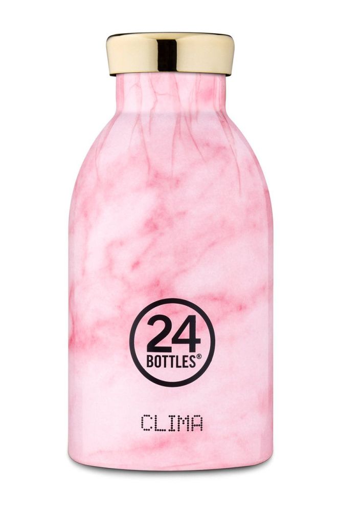 24bottles - Термопляшка Clima Pink Marble 330ml Clima.330.Pink.Marble-PinkMarble колір рожевий