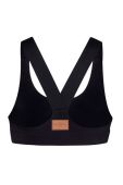 Спортивний бюстгальтер MUUV V Shape колір чорний гладкий