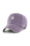 Кепка 47brand Mlb New York Yankees колір фіолетовий з аплікацією