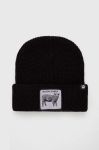 Шапка з домішкою вовни Goorin Bros колір чорний з товстого трикотажу