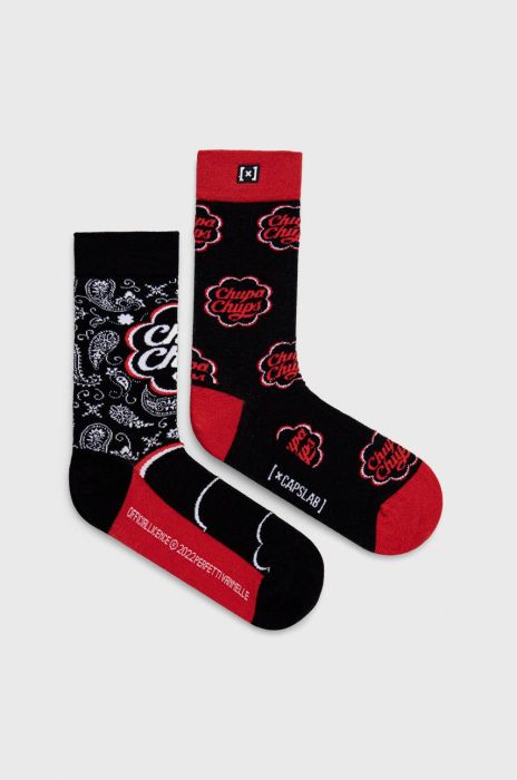 Шкарпетки Capslab X Chupa Chups колір чорний