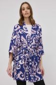 Кімоно Beatrice B колір синій oversize візерунок