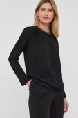 Блузка Nissa жіноча колір чорний однотонна