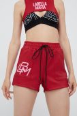 Шорти LaBellaMafia жіночі колір червоний з принтом висока посадка