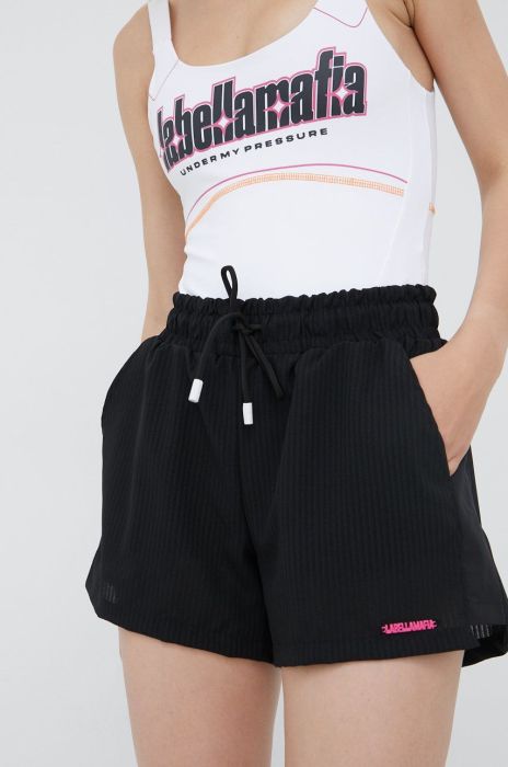 Шорти LaBellaMafia жіночі колір чорний однотонні середня посадка