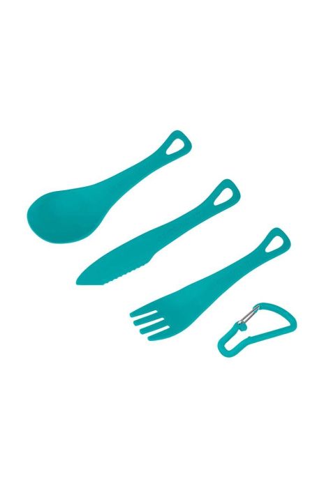 Туристичний набір столових приборів Sea To Summit Delta Cutlery Set колір зелений