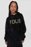 Кофта Tous жіноча колір чорний з капюшоном з принтом (3227848)