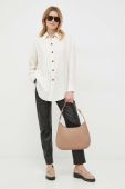 Сорочка Mos Mosh жіноча колір бежевий relaxed класичний комір