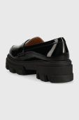 Шкіряні мокасини Charles Footwear Mey жіночі колір чорний на платформі Mey.Loafer.Basic (2968238)