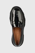 Шкіряні мокасини Charles Footwear Mey жіночі колір чорний на платформі Mey.Loafer.Basic (2968238)