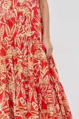 Бавовняна сукня Beatrice B колір червоний maxi розкльошена