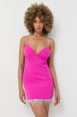 Сукня Nissa колір рожевий mini облягаюча