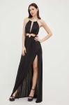 Сукня Nissa колір чорний maxi розкльошена