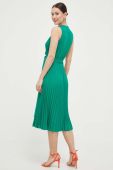 Сукня Nissa колір зелений midi розкльошена