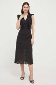 Сукня Nissa колір чорний midi пряма (3215078)